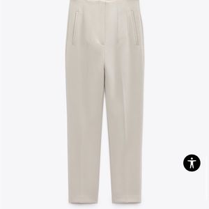 Zara high waist pants like New . beige S